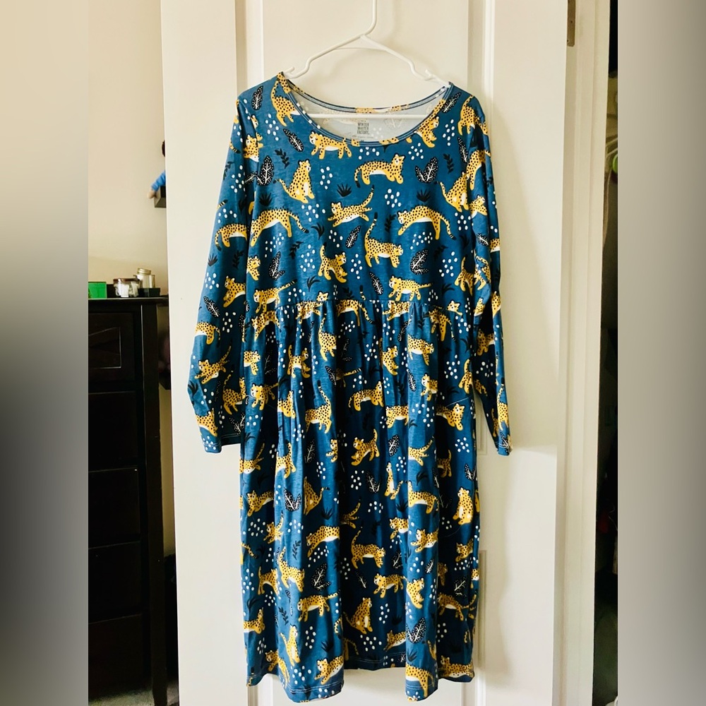 Cotton dress in Leopards